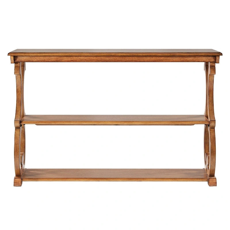 Lorraine Wood Scroll TV Stand Sofa Table by iNSPIRE Q Classic