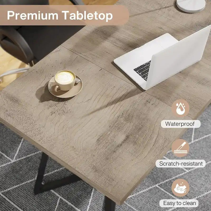 Dining Table – White & Gold / Brown / Grey, Faux Marble Top, Metal Frame, Adjustable Feet, Modern Style
