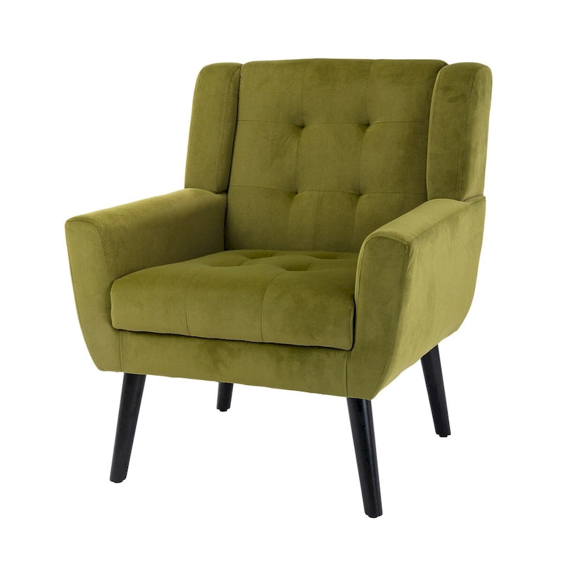 Soft Velvet Ergonomics Accent Chair for Living Room