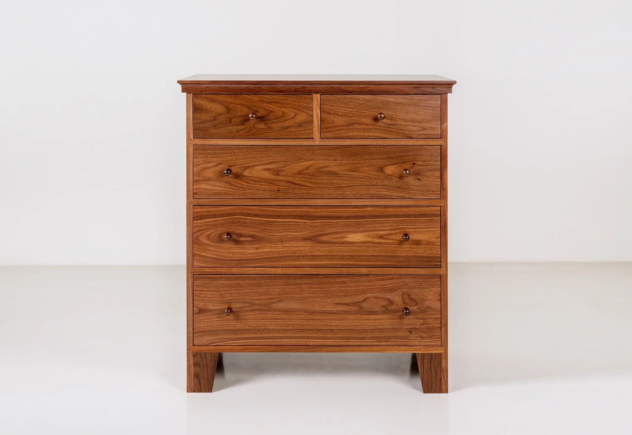 Five Drawer Dresser - Designed in the tradition, our is free of ornamentation, with wood grain resplendent on its
