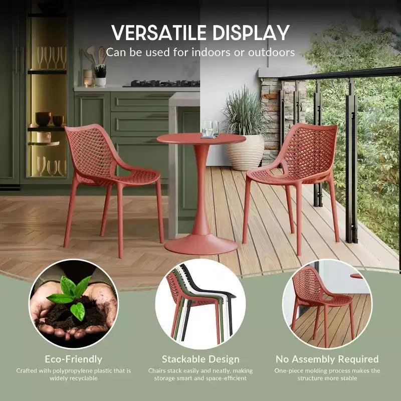 WestinTrends Playa 5-Piece Outdoor Square Dining Table Patio Set with Stackable Patio Dining Chairs