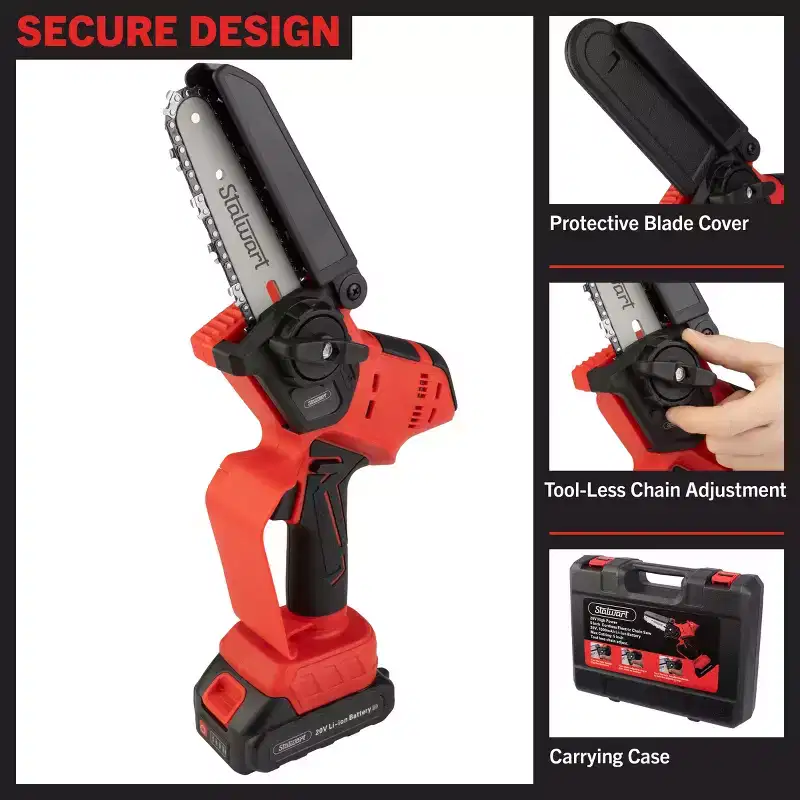 Stalwart Mini Chainsaw with Rechargeable Battery
