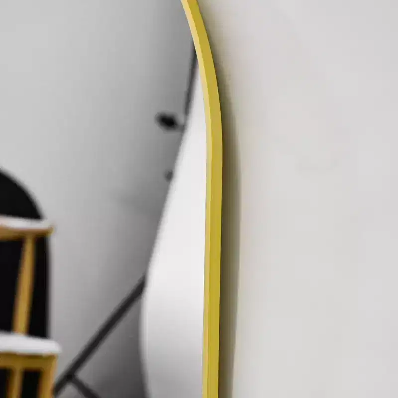 HOMLUX Wall Mount Bathroom Mirror Rectangular Vanity Wall Mirror Vertical Horizontal,Black/Gold