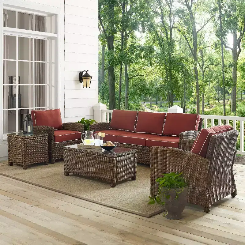 Bradenton 5pc Outdoor Wicker Sofa Set - Crosley