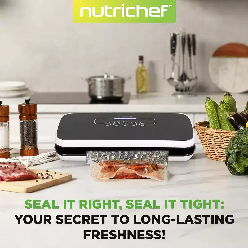 NutriChef PKVS18BK.5 Automatic Food Vacuum Sealer - Black