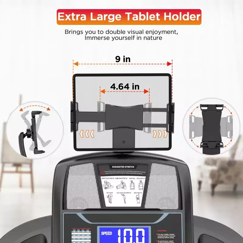 5.0HP Folding Treadmill for Home Office w/ 20Auto Incline, 300lbs Capacity Treadmill, 12MPH Fast Speed, 71 Programs, APP Enabled for Running Walking