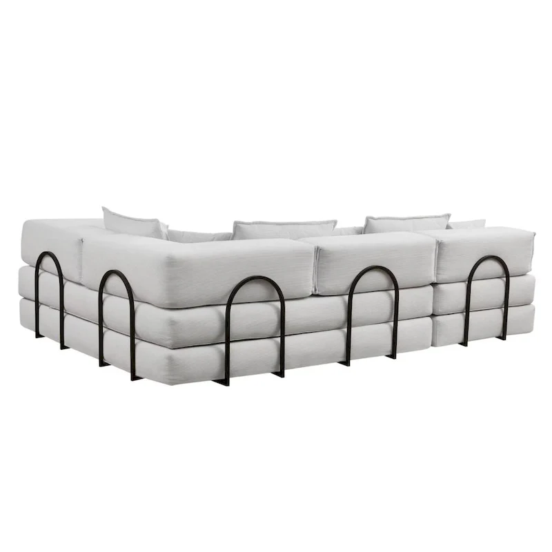 118.2 Oversized Upholstered Sectional Sofa, DIY Corduroy Sofa