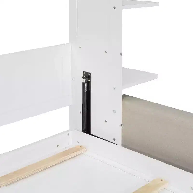 Queen Murphy Bed Wall Bed with Sofa, Queen Size Cabinet Bed Folding Wall Bed with Bookshelf and Shelves for Guest Room Office