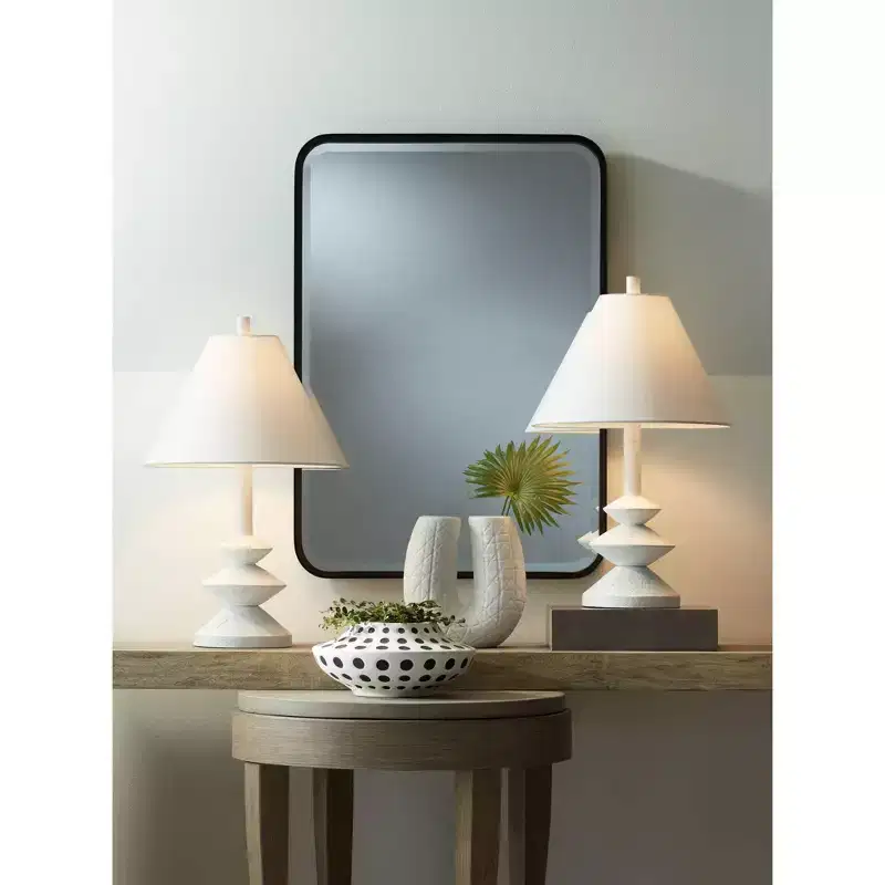 Uttermost Soren Black 24 x 34 Rounded Edge Rectangular Mirrors Set of 2
