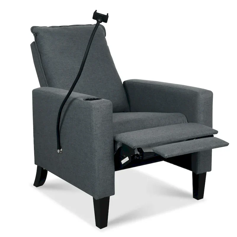 Adjustable Recliner Sofa with Cup Holder and Storage Pocket
