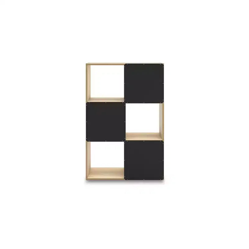 6-Cube Open Storage Organizer Bookcase, Versatile Display Unit for Home Organization, Wood Laminate