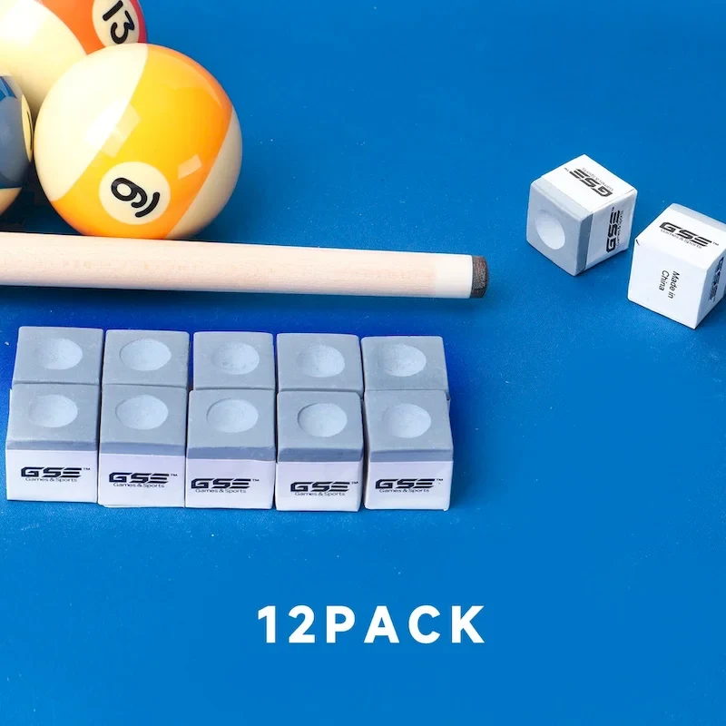 GSE 12-Pack Billiard/Pool Cue Chalks, Billiard Pool Table Accessories