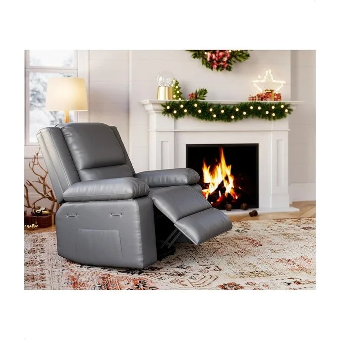 Faux Leather Power Lift Recliner, Heat & Massage, 1-Person �� Cognac / Coffee / Tan / Grey / Beige