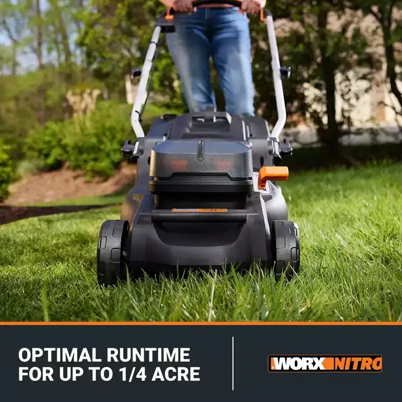 Worx Nitro WG737 40V 16 Cordless Push Lawn Mower with Brushless Motor (Batteries & Charger Included)