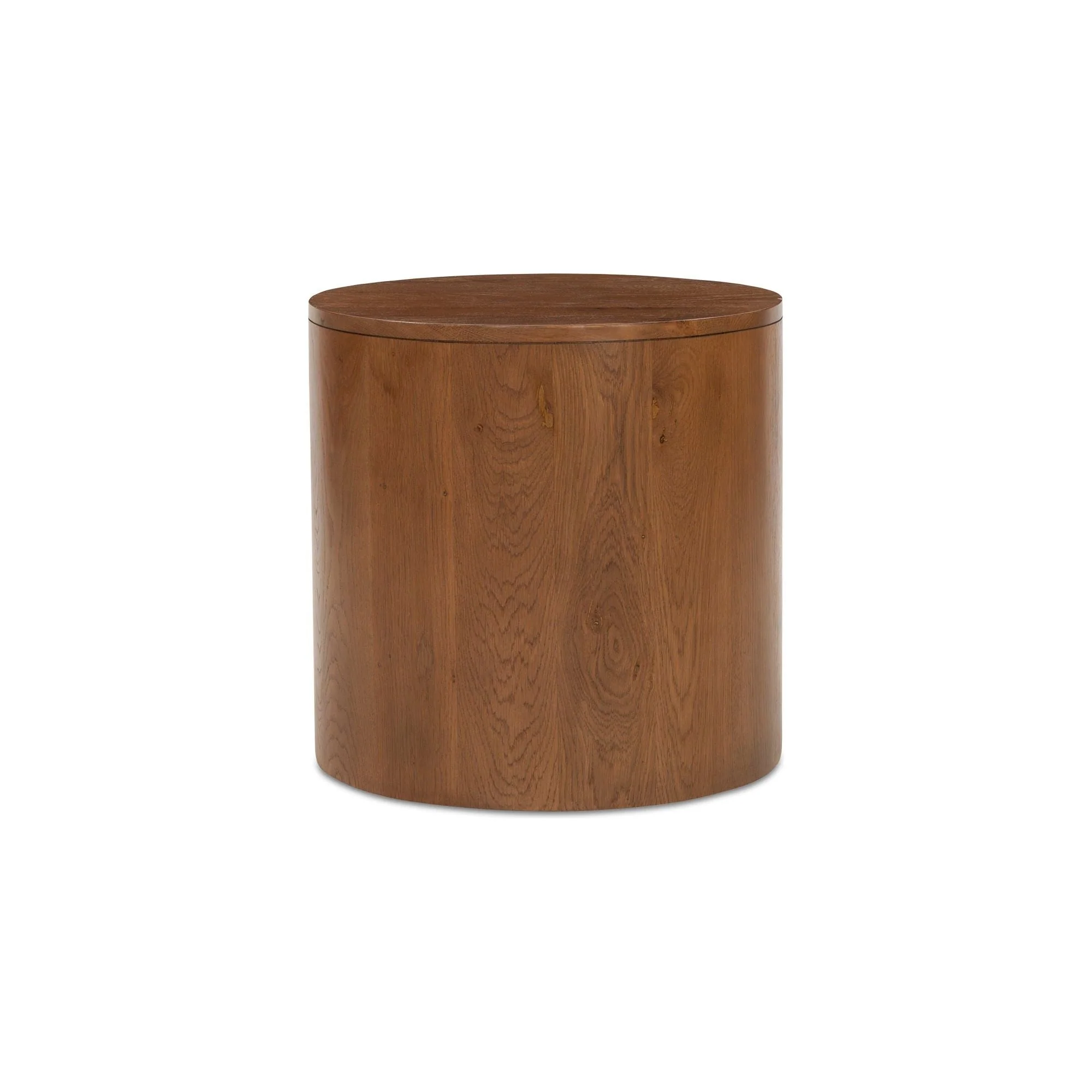 Minimalist Curved Solid Oak 2-Drawer Nightstand with Soft-Close Glides & Metal Pull for Bedroom