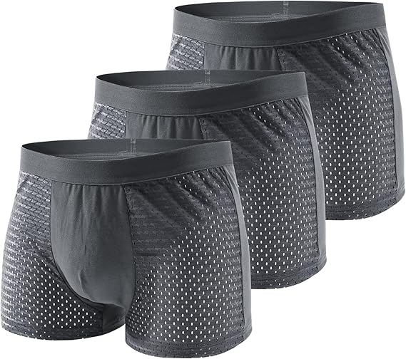 Men's Boxer Briefs 3-Pack with Fly Opening