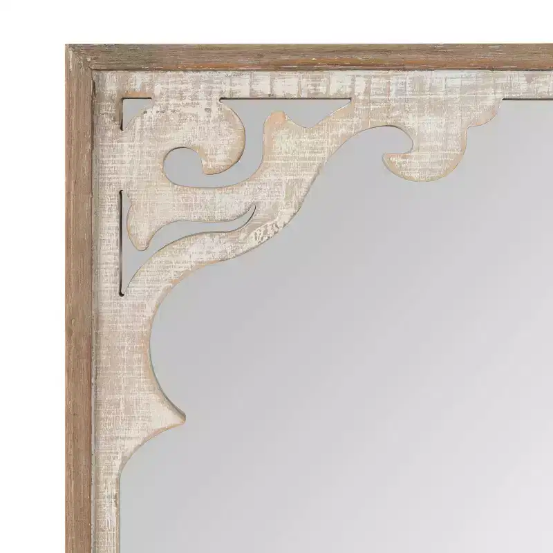 Kate and Laurel Shovali Framed Wall Mirror, 22x34, Rustic Brown