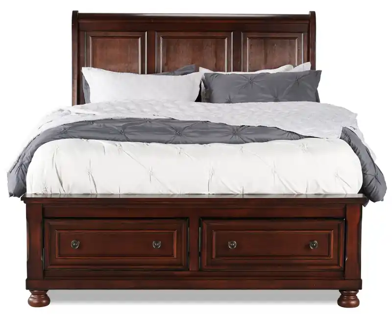 Platform Storage Bed with Headboard & Frame
