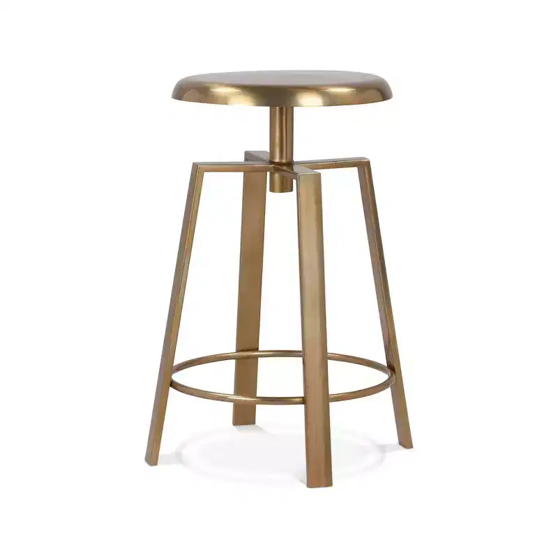 Gold Iron Adjustable Counter/Bar Stool