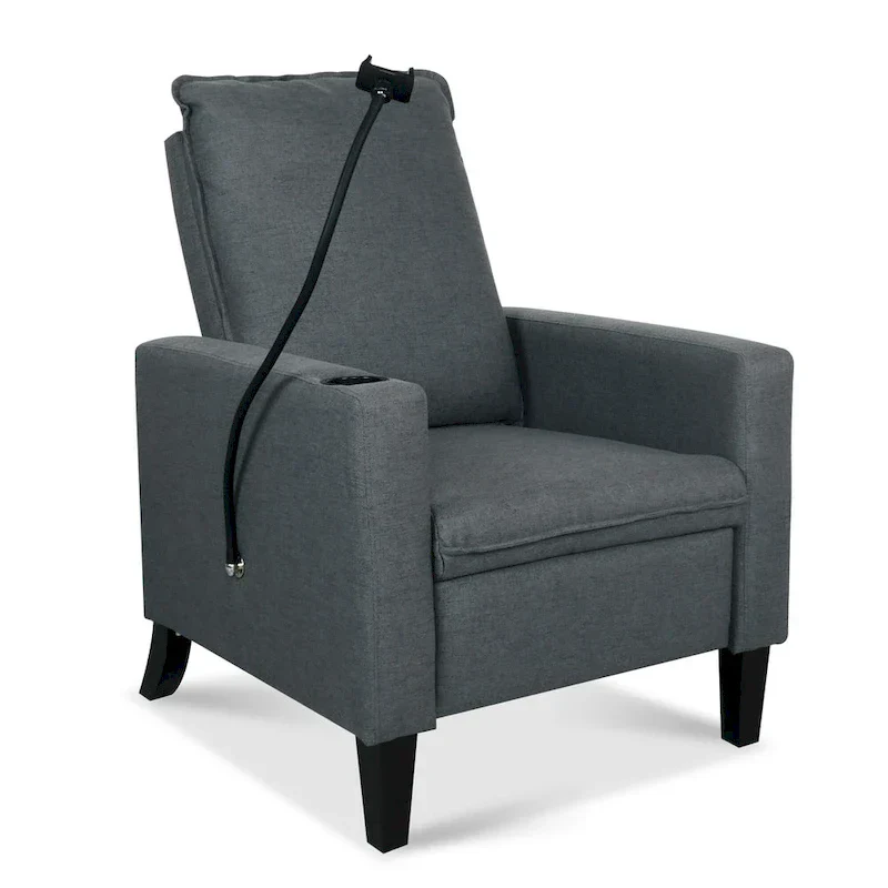 Adjustable Recliner Sofa with Cup Holder and Storage Pocket