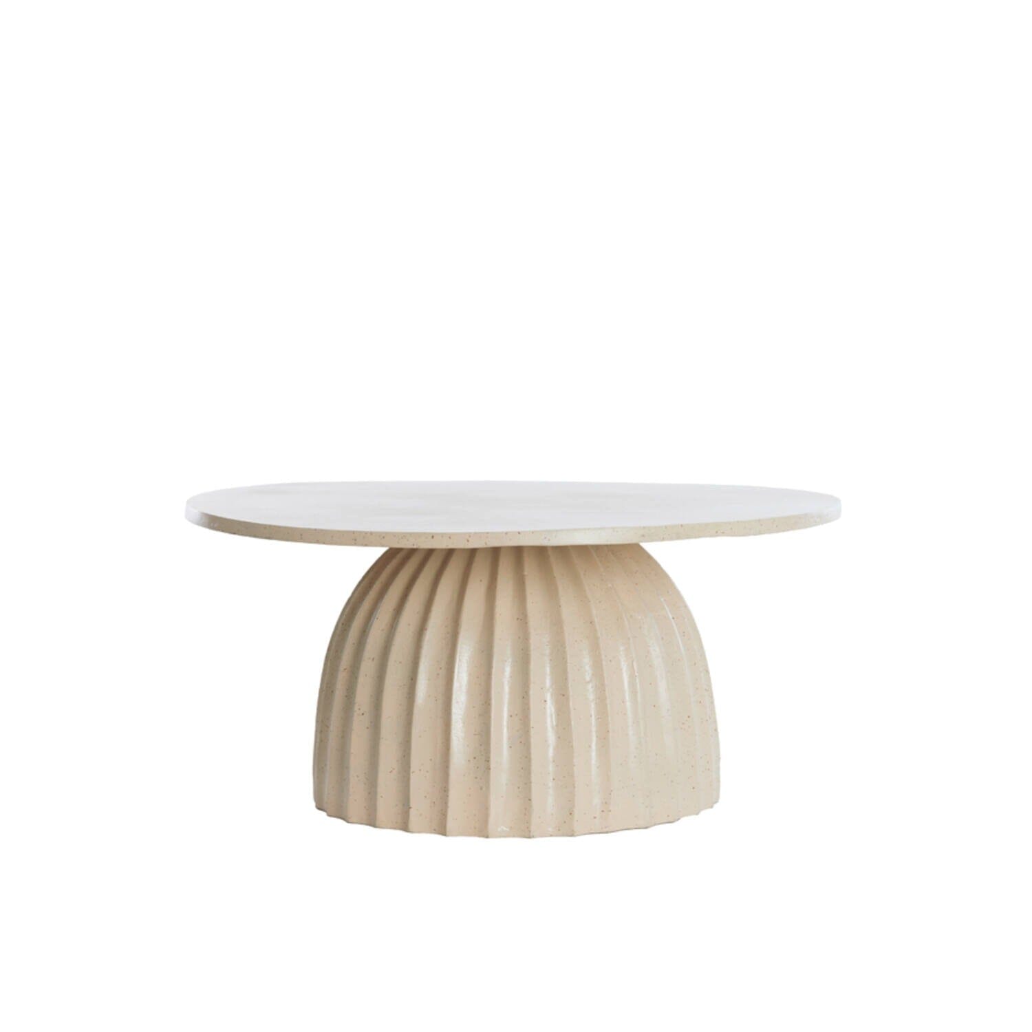 Beige Round Coffee Table