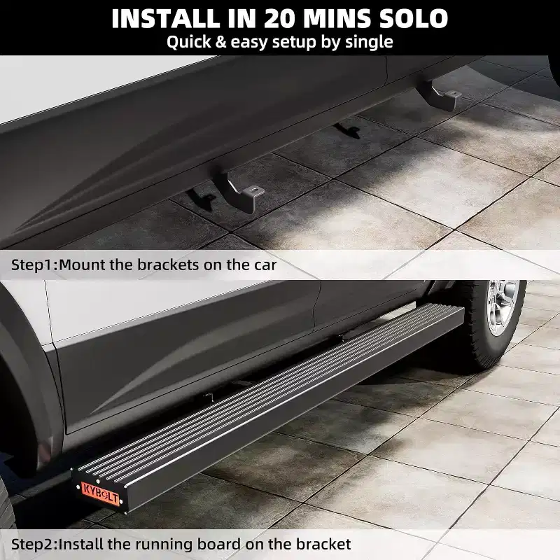 Running Boards Compatible with 2019-2024 Dodge Ram 1500 Crew Cab(Excl.2019-2023 Classic),Aluminum Side Bars