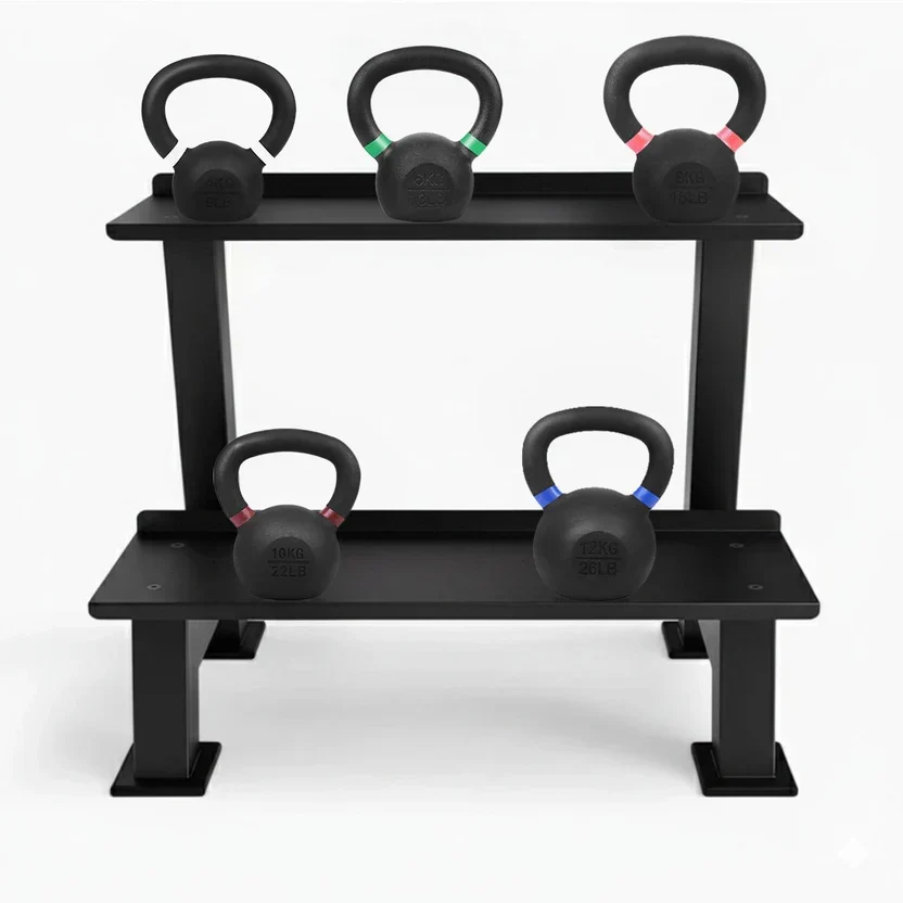 Cast Iron Kettlebells Set ¨C Solid Iron, Rust Resistant Coating, Ergonomic Grip ¨C Full Body Strength & Power Training ¨C Ideal for Home Gyms