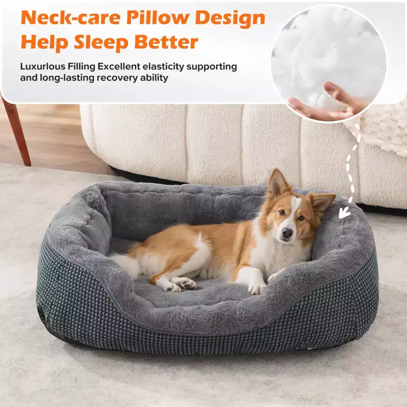 JOEJOY Dog Beds Orthopedic Warming Soft Sleeping Puppy Bed Durable Pet Bed with Anti-Slip Bottom