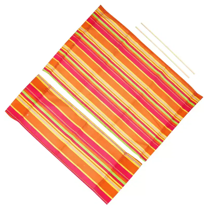 Unique Bargains Canvas Director Chair Replacement Round Sticks Set Multicolor 5 Pcs