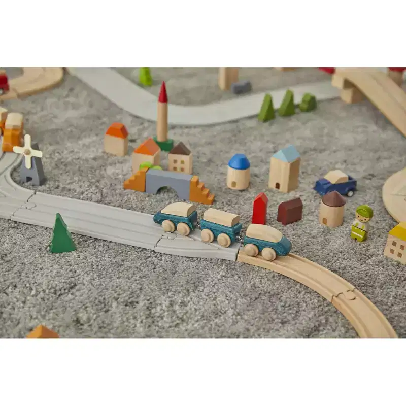 Plantoys| Rubber Road & Rail Adaptor Tracks
