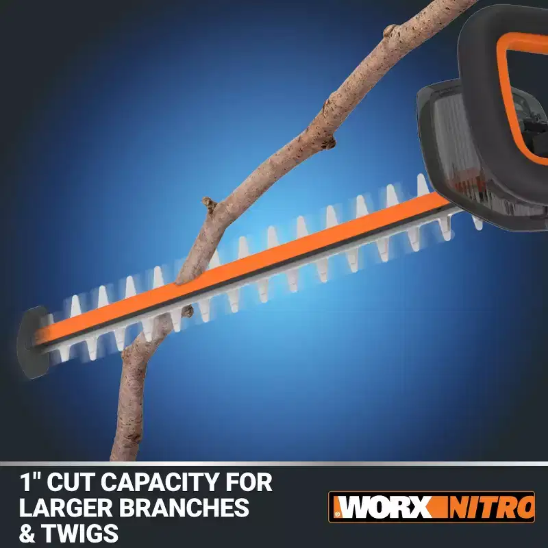 Worx Nitro WG263.9 20V Brushless 22 Cordless Hedge Trimmer (TOOL ONLY)