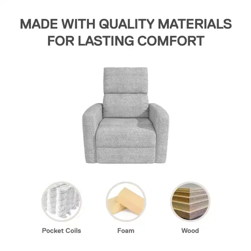 DHP Lukas Swivel Recliner Chair