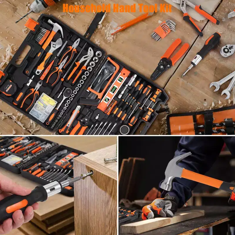 236 Piece Tool Set, Auto Repair Tool Combination Package, Socket Wrench Mixed Tool Set Hand Tool Kit with Plastic Toolbox Storage Case