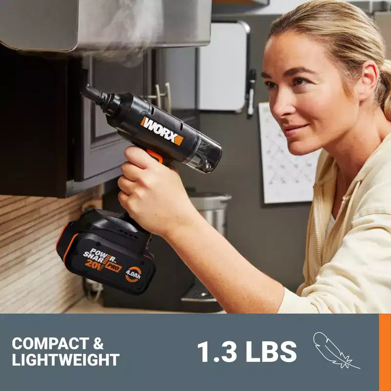 Worx WX770L 20V SteamStorm Battery Powered Cordless Handheld Steam Cleaner