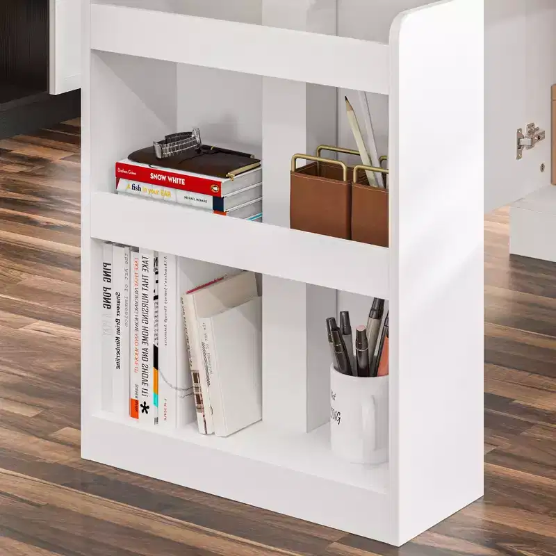 Height-Adjustable Computer Desk Office Desk Standing Desk: L-Shaped Spacious Desktop, Storage Cabinets