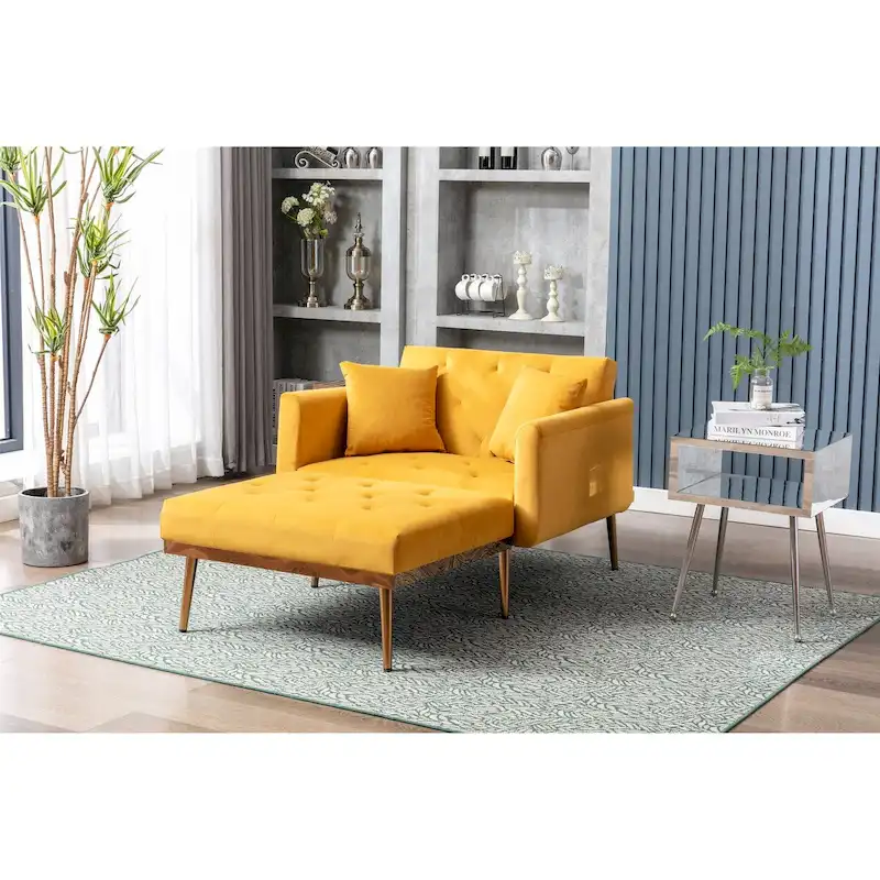 Barrel Accent Chair with Foam Padding and Velvet Upholstery