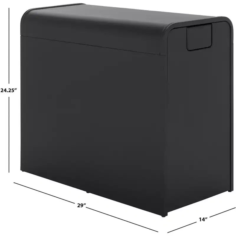 Black / Oak / White Rolling Sports Equipment Rack, Metal & MDF, Floor Storage