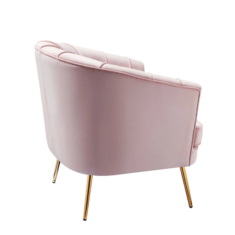 Contemporary Upholstered Accent Chair – Blue / Pink / Orange / Lilac / Green / Purple, Mid-Century Style, Seats 1