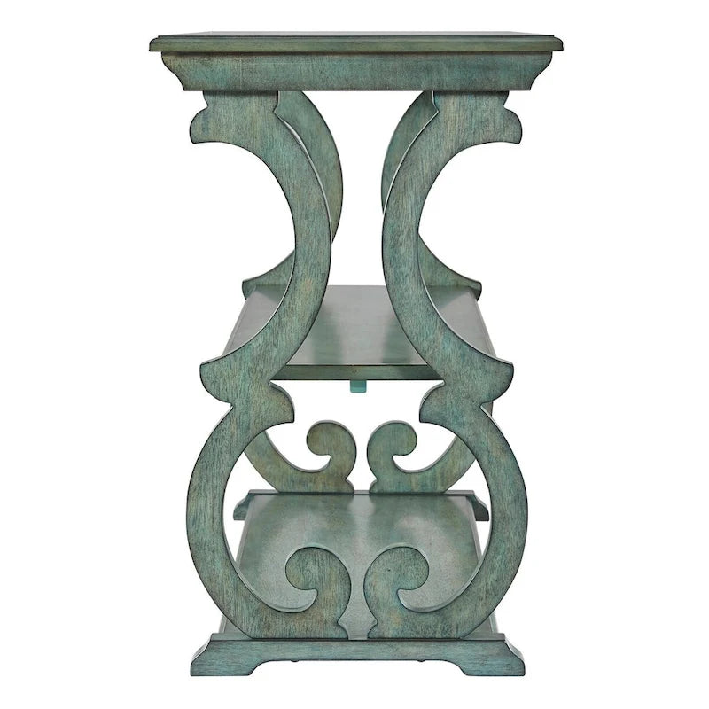 Lorraine Wood Scroll TV Stand Sofa Table by iNSPIRE Q Classic