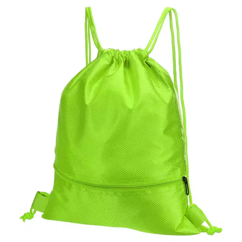 Unique Bargains Waterproof Adjustable Zip Pocket Drawstring Backpack Bags for Women Men