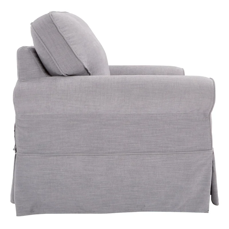 Arm Chair with Removable Washable Slip Cover – Solid Wood Frame, 3 Colors