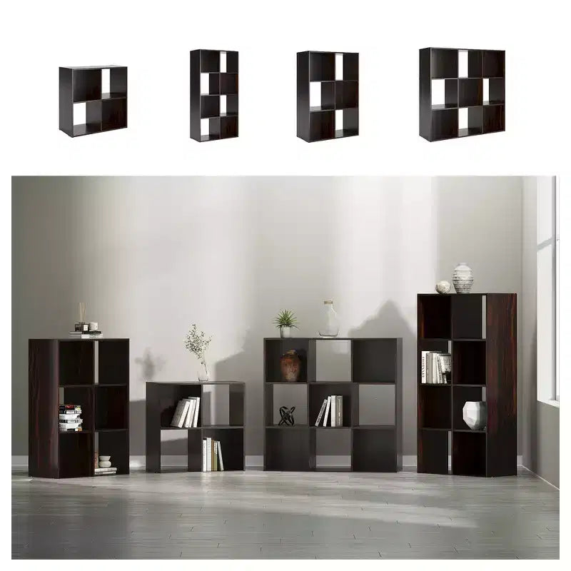 6-Cube Open Storage Organizer Bookcase, Versatile Display Unit for Home Organization, Wood Laminate