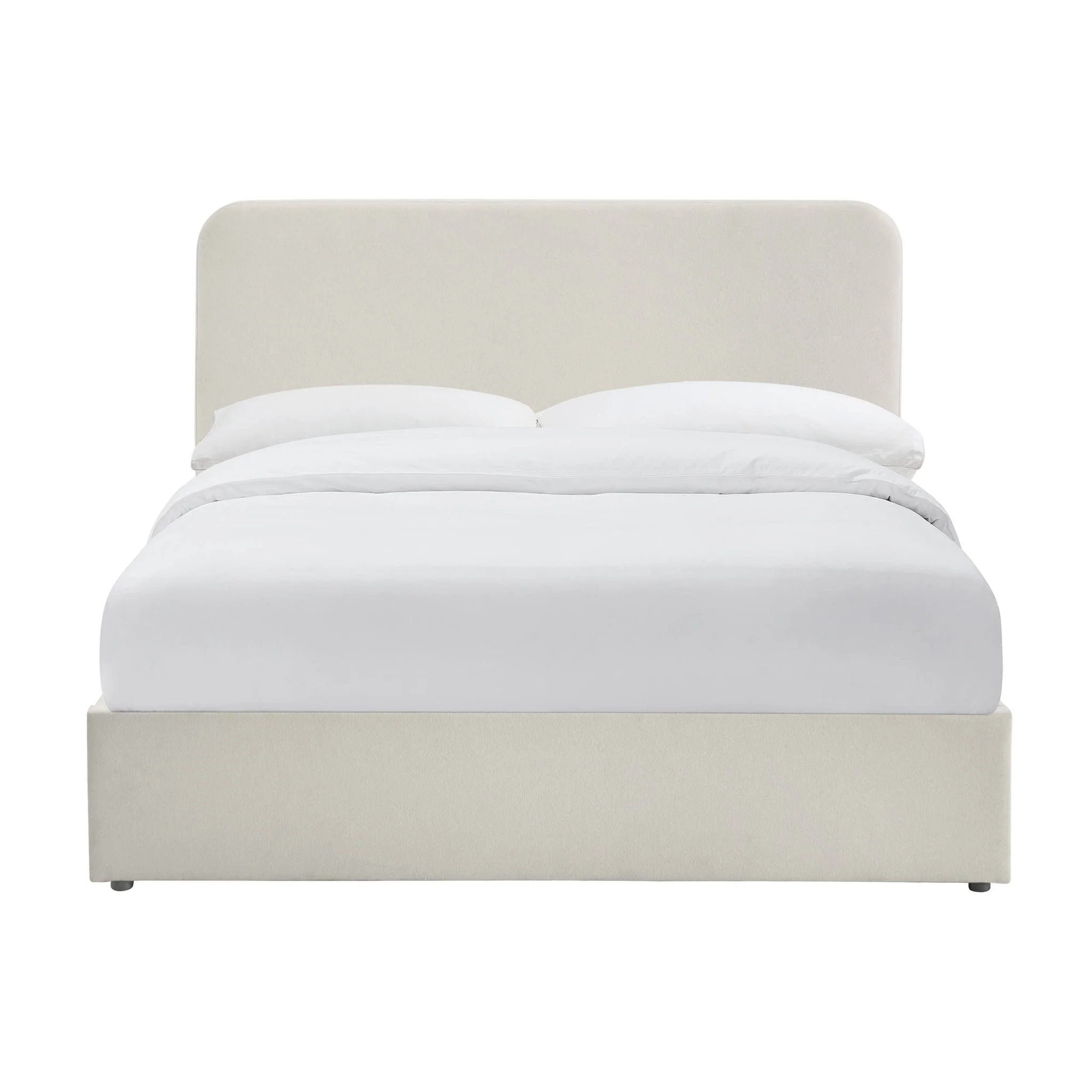 Storage Bed - Cream Linen