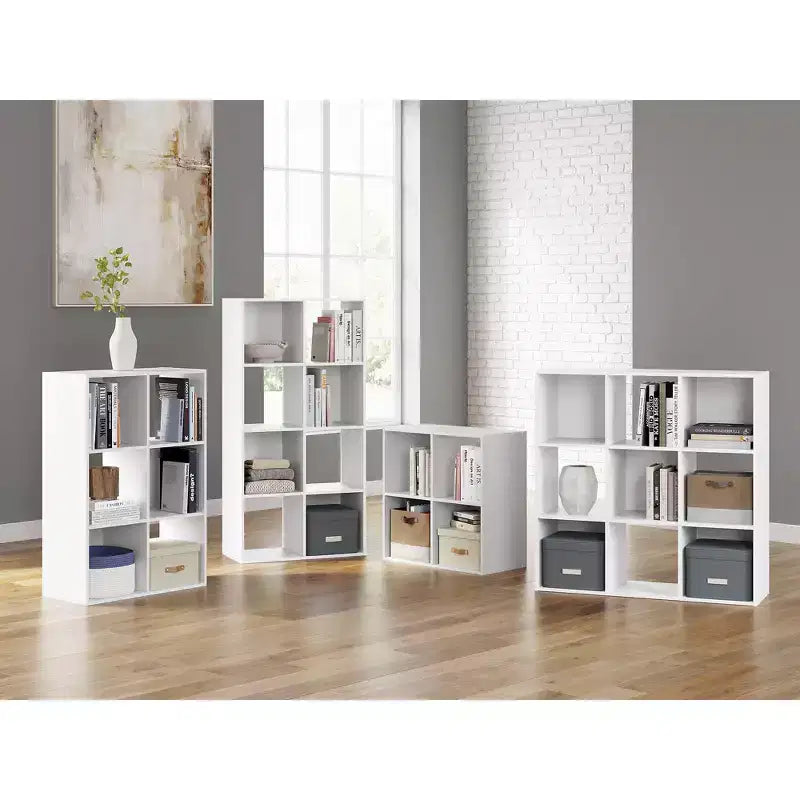 6-Cube Open Storage Organizer Bookcase, Versatile Display Unit for Home Organization, Wood Laminate