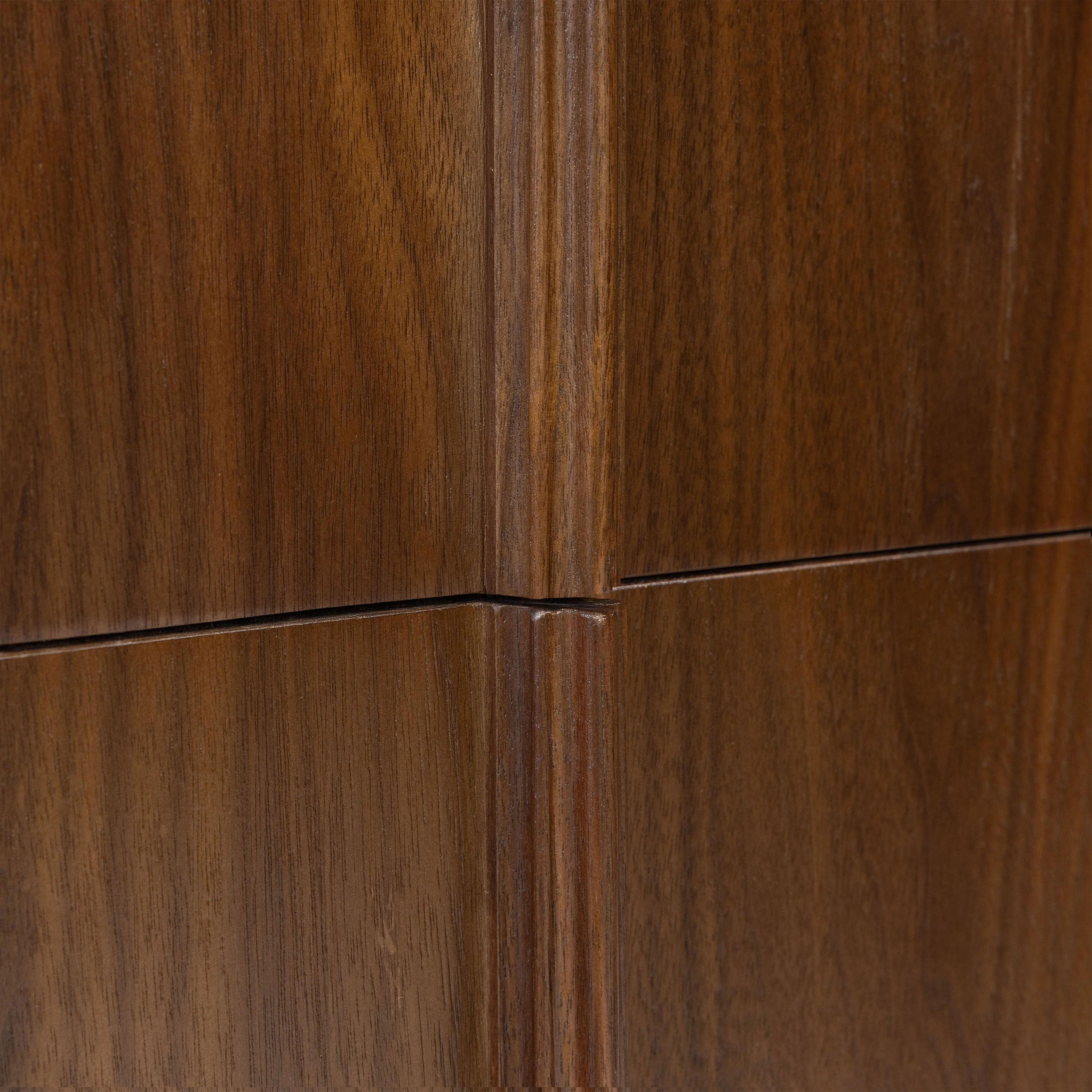 Mid-Century Modern Walnut Walnut Wood Nightstand with Solid Walnut