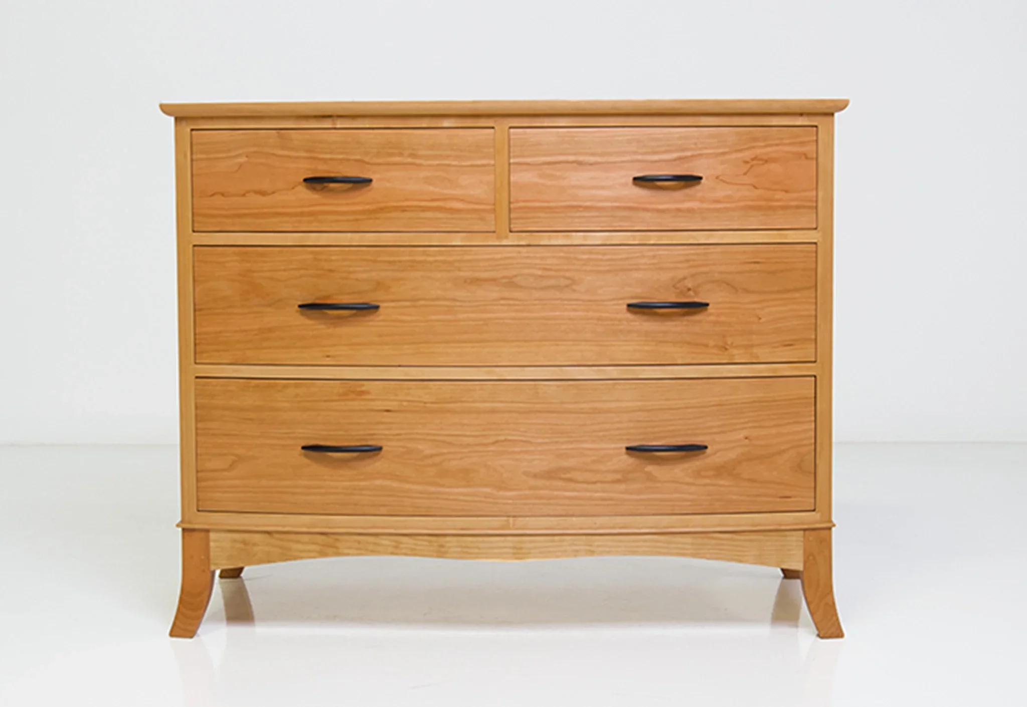 Four Drawer Bureau - Inspired by a request for a curved adaptation of our standard bureau, the demonstrates the value