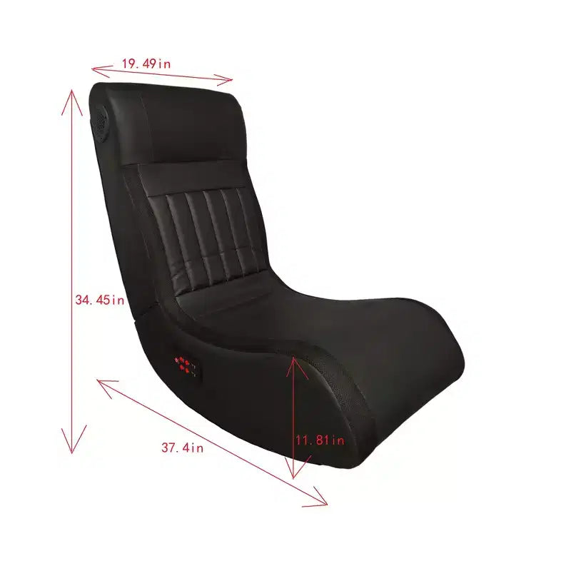 GDFStudio Claudia Bluetooth Floor Foldable Gaming Chair with Vibration Massage
