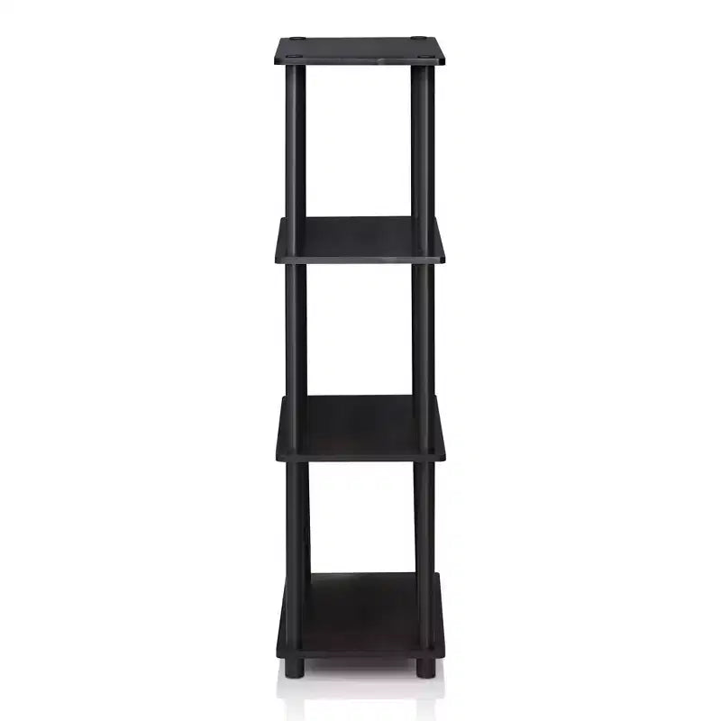 4-Tier Ladder Decorative Bookshelf �C Open Multipurpose Shelf, Dark Walnut