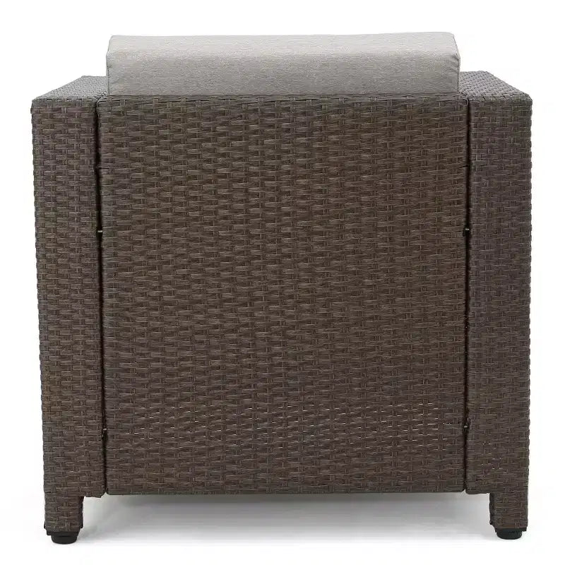 Christopher Knight Home Puerta Outdoor Wicker 4 Seater Chat Set with Cushions