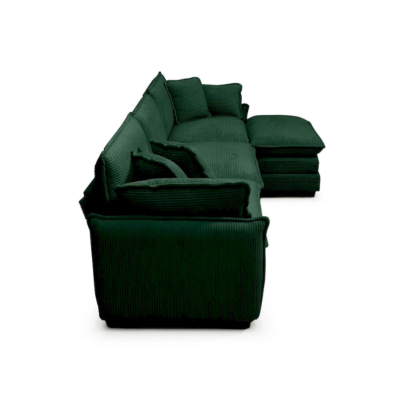 DIY Customization Corduroy Upholstered Armless Modular Sectional Sofa